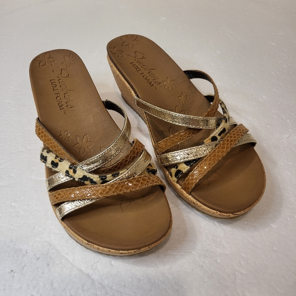 Skechers Shoes - Skechers luxe foam wedge sandals